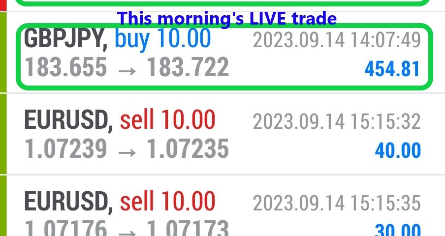 Today’s-Forex-Smart-Trade’s-Trade-Results