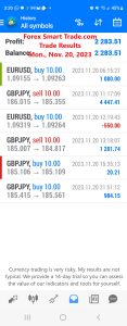 Today’s-Forex-Smart-Trade’s-Trade-Results