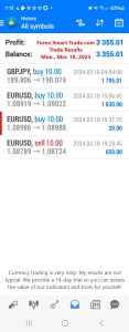 Today’s-Forex-Smart-Trade’s-Trade-Results