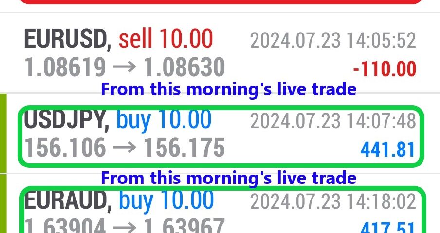 Today’s-Forex-Smart-Trade’s-Trade-Results