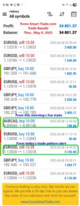 Today’s-Forex-Smart-Trade’s-Trade-Results